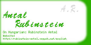 antal rubinstein business card